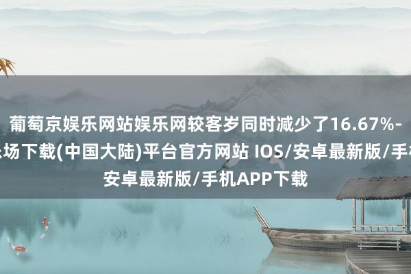 葡萄京娱乐网站娱乐网较客岁同时减少了16.67%-葡萄京娱乐场下载(中国大陆)平台官方网站 IOS/安卓最新版/手机APP下载