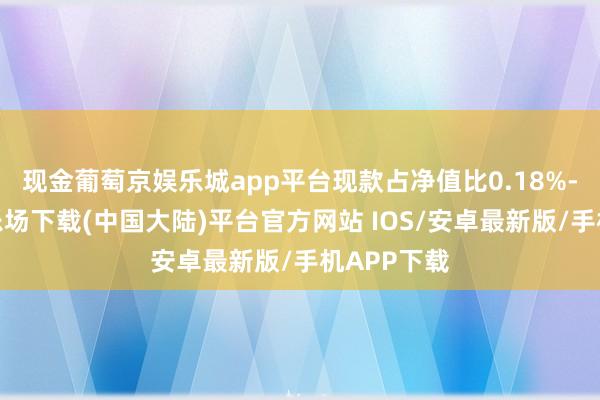 现金葡萄京娱乐城app平台现款占净值比0.18%-葡萄京娱乐场下载(中国大陆)平台官方网站 IOS/安卓最新版/手机APP下载