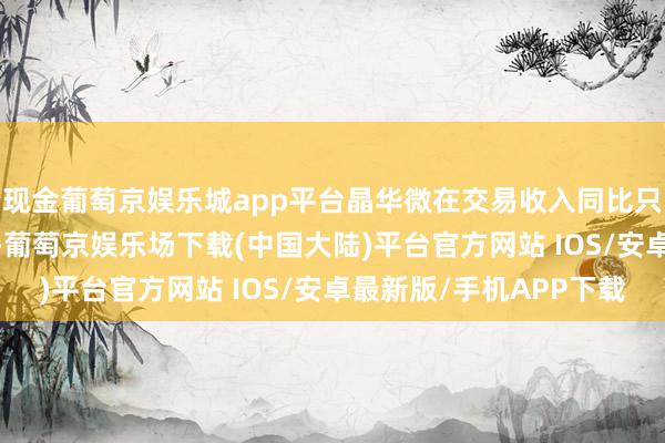 现金葡萄京娱乐城app平台晶华微在交易收入同比只增长3.3%的情况下-葡萄京娱乐场下载(中国大陆)平台官方网站 IOS/安卓最新版/手机APP下载