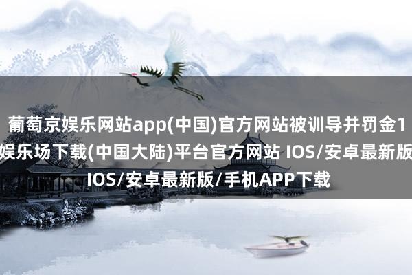 葡萄京娱乐网站app(中国)官方网站被训导并罚金1.5万元-葡萄京娱乐场下载(中国大陆)平台官方网站 IOS/安卓最新版/手机APP下载