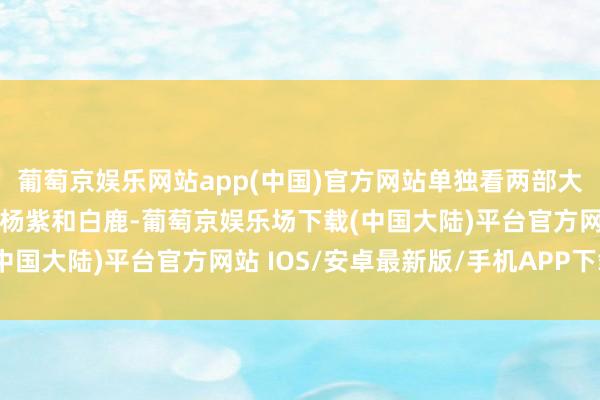 葡萄京娱乐网站app(中国)官方网站单独看两部大女主角的流量颜值担当杨紫和白鹿-葡萄京娱乐场下载(中国大陆)平台官方网站 IOS/安卓最新版/手机APP下载