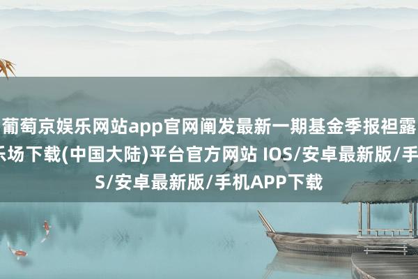 葡萄京娱乐网站app官网阐发最新一期基金季报袒露-葡萄京娱乐场下载(中国大陆)平台官方网站 IOS/安卓最新版/手机APP下载