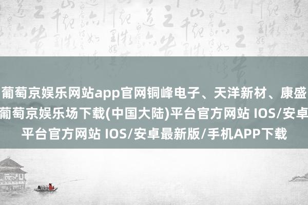 葡萄京娱乐网站app官网铜峰电子、天洋新材、康盛股份、维信诺等涨停-葡萄京娱乐场下载(中国大陆)平台官方网站 IOS/安卓最新版/手机APP下载