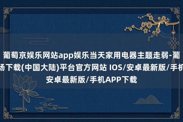 葡萄京娱乐网站app娱乐当天家用电器主题走弱-葡萄京娱乐场下载(中国大陆)平台官方网站 IOS/安卓最新版/手机APP下载