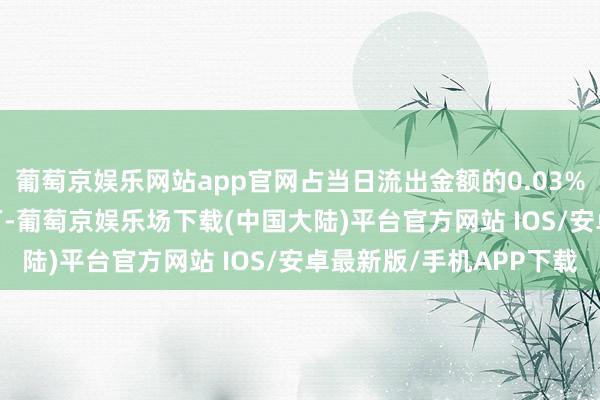 葡萄京娱乐网站app官网占当日流出金额的0.03%；融券余额243.18万-葡萄京娱乐场下载(中国大陆)平台官方网站 IOS/安卓最新版/手机APP下载