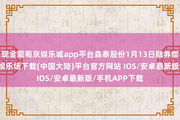 现金葡萄京娱乐城app平台森泰股份1月13日融券偿还0股-葡萄京娱乐场下载(中国大陆)平台官方网站 IOS/安卓最新版/手机APP下载