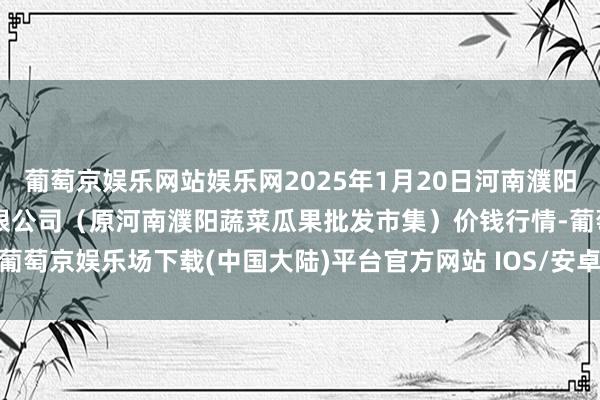 葡萄京娱乐网站娱乐网2025年1月20日河南濮阳宏进农副居品批发市集有限公司（原河南濮阳蔬菜瓜果批发市集）价钱行情-葡萄京娱乐场下载(中国大陆)平台官方网站 IOS/安卓最新版/手机APP下载