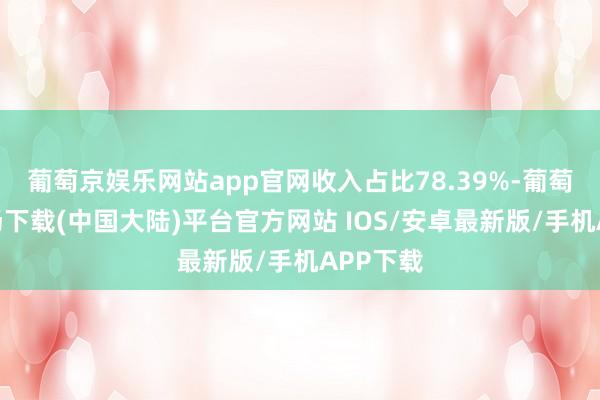 葡萄京娱乐网站app官网收入占比78.39%-葡萄京娱乐场下载(中国大陆)平台官方网站 IOS/安卓最新版/手机APP下载